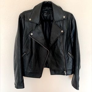 Black faux leather jacket